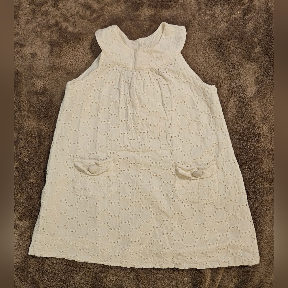 Maggie & Zoe White Eyelet Kids Dress